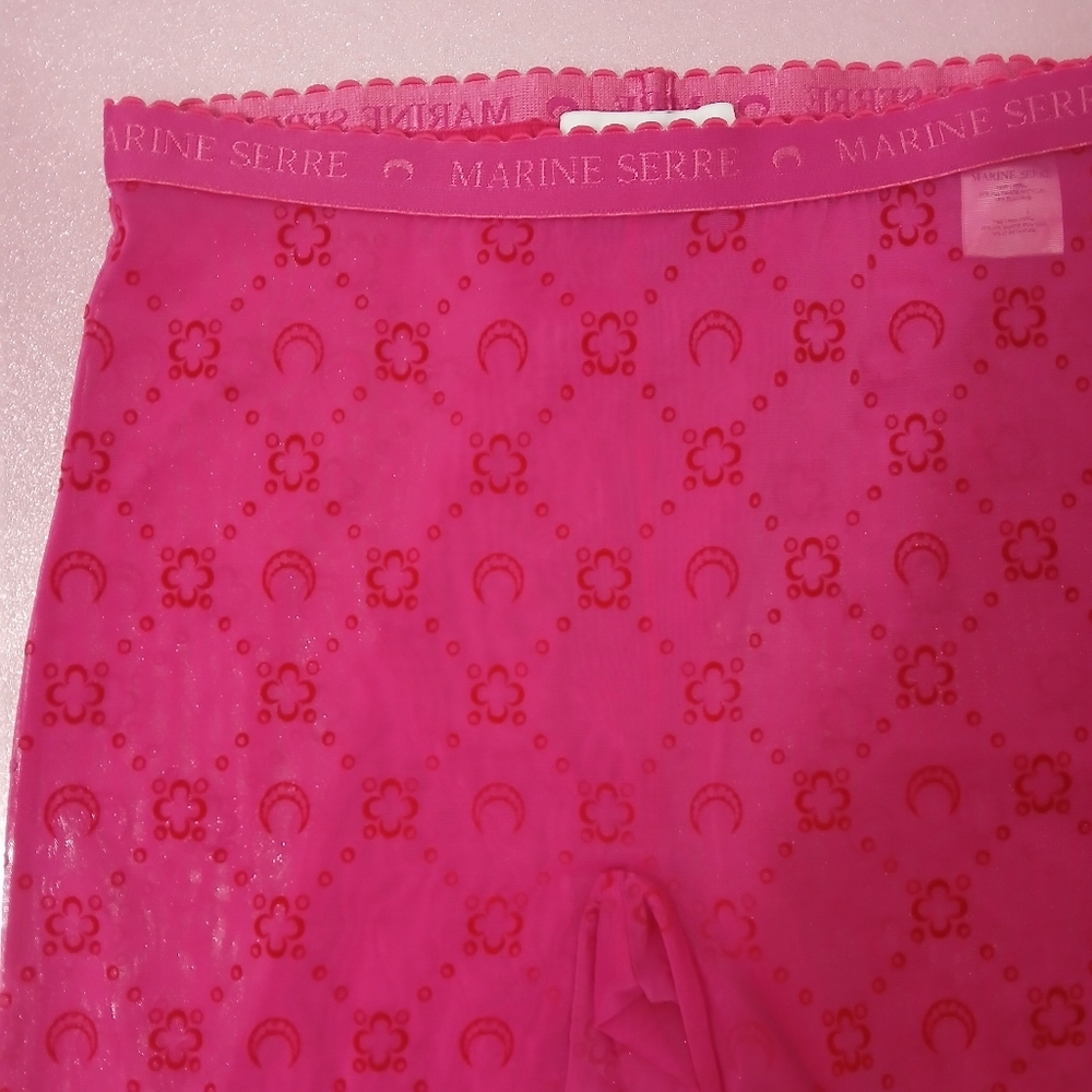 Marine Serre Pink Patterned Leggings/Tights Size Small